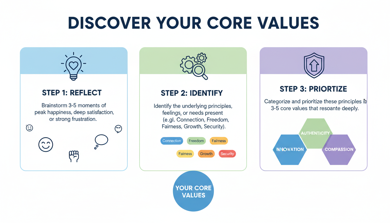 Infographic: The Path of Self-Discovery: Unearthing Your Core Values and Strengths